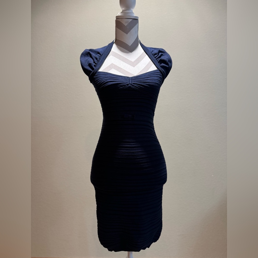 Guess by Marciano Navy Bodycon Bandage Dress, XS
